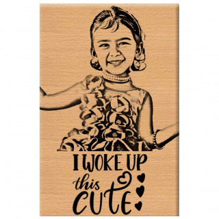 Customized Laser Engraved Princess Photo Frame With Little Standing Girl Ideal for Gift Birthday
